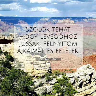Picture 07 - Jób 32:20 KAR - Szólok tehát, hogy levegõhöz jussak; - Bible Verse Picture