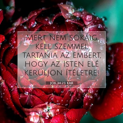 Picture 07 - Jób 34:23 KAR - Mert nem sokáig kell szemmel tartania az embert, - Bible Verse Picture