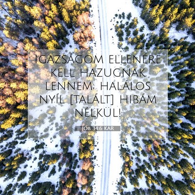 Picture 07 - Jób 34:6 KAR - Igazságom ellenére kell hazugnak lennem; - Bible Verse Picture