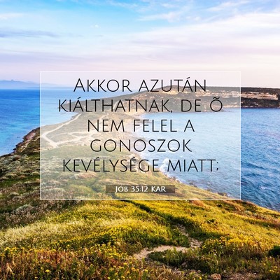 Picture 07 - Jób 35:12 KAR - Akkor azután kiálthatnak, de õ nem felel a - Bible Verse Picture