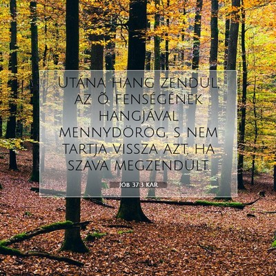 Picture 07 - Jób 37:3 KAR - Utána hang zendül, az õ fenségének - Bible Verse Picture