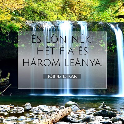 Picture 07 - Jób 42:13 KAR - És lõn néki hét fia és három - Bible Verse Picture