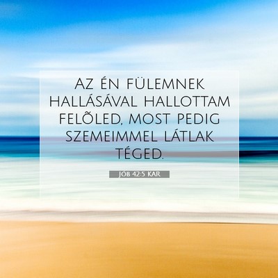 Picture 07 - Jób 42:5 KAR - Az én fülemnek hallásával hallottam felõled, - Bible Verse Picture