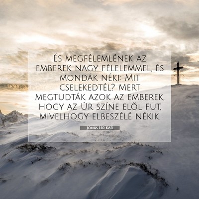 Picture 07 - Jónás 1:10 KAR - És megfélemlének az emberek nagy félelemmel, - Bible Verse Picture