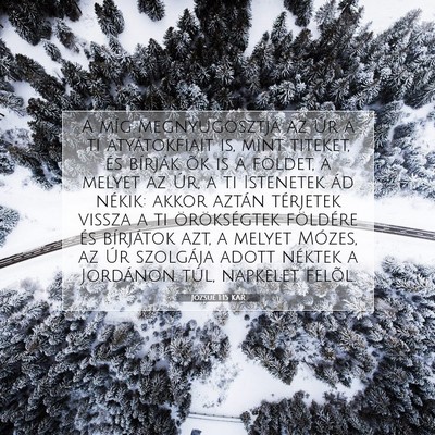 Picture 07 - Józsué 1:15 KAR - A míg megnyugosztja az Úr a ti atyátokfiait - Bible Verse Picture