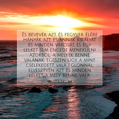 Picture 07 - Józsué 10:37 KAR - És bevevék azt, és fegyver élére hányák - Bible Verse Picture