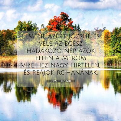 Picture 07 - Józsué 11:7 KAR - Elméne azért Józsué és vele az egész - Bible Verse Picture