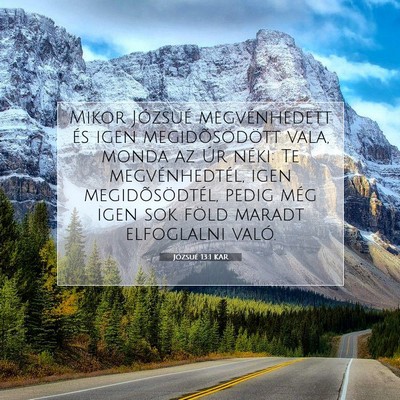 Picture 07 - Józsué 13:1 KAR - Mikor Józsué megvénhedett és igen - Bible Verse Picture