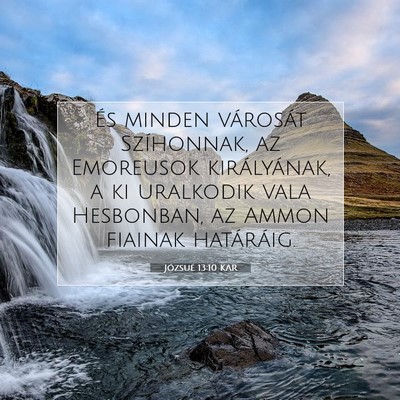 Picture 07 - Józsué 13:10 KAR - És minden városát Szíhonnak, az Emoreusok - Bible Verse Picture