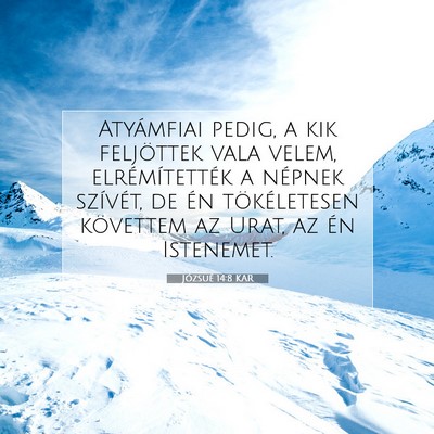 Picture 07 - Józsué 14:8 KAR - Atyámfiai pedig, a kik feljöttek vala velem, - Bible Verse Picture