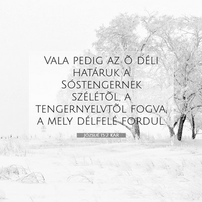 Picture 07 - Józsué 15:2 KAR - Vala pedig az õ déli határuk a Sóstengernek - Bible Verse Picture