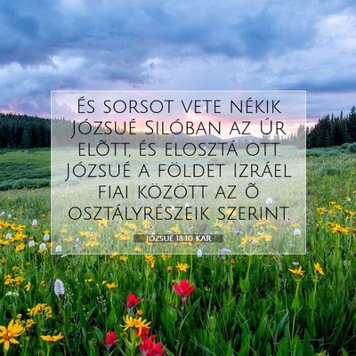 Picture 07 - Józsué 18:10 KAR - És sorsot vete nékik Józsué Silóban az Úr - Bible Verse Picture