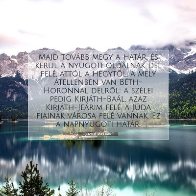 Picture 07 - Józsué 18:14 KAR - Majd tovább megy a határ, és kerül a nyugoti - Bible Verse Picture