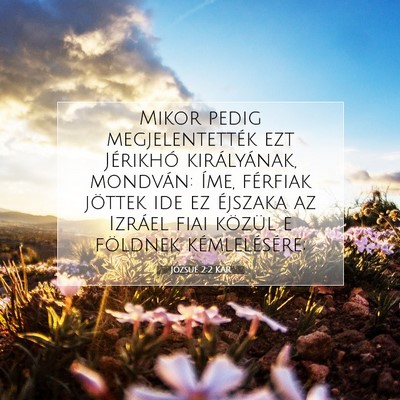 Picture 07 - Józsué 2:2 KAR - Mikor pedig megjelentették ezt Jérikhó - Bible Verse Picture