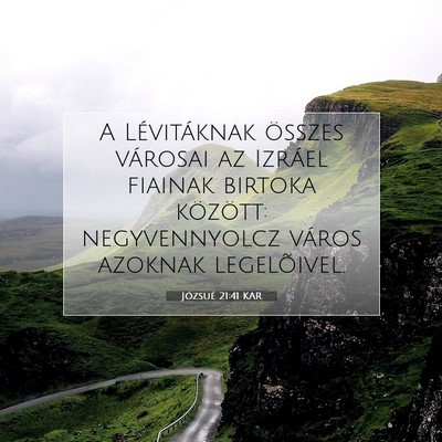 Picture 07 - Józsué 21:41 KAR - A Lévitáknak összes városai az Izráel - Bible Verse Picture