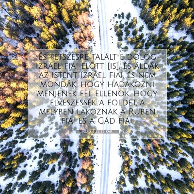 Picture 07 - Józsué 22:33 KAR - És tetszésre talált e dolog Izráel fiai - Bible Verse Picture
