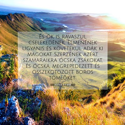Picture 07 - Józsué 9:4 KAR - És õk is ravaszul cselekedének. Elmenének - Bible Verse Picture