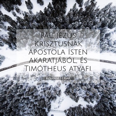 Picture 07 - Kolossé 1:1 KAR - Pál, Jézus Krisztusnak apostola Isten - Bible Verse Picture