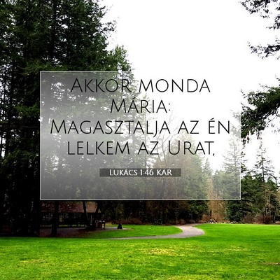 Picture 07 - Lukács 1:46 KAR - Akkor monda Mária: Magasztalja az én lelkem az - Bible Verse Picture
