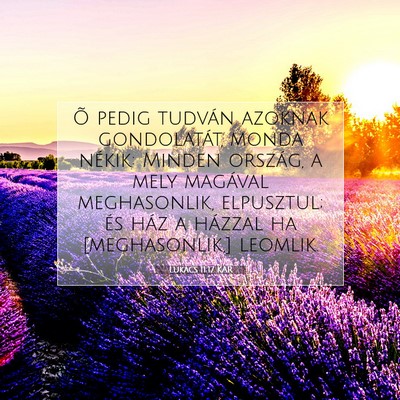 Picture 07 - Lukács 11:17 KAR - Õ pedig tudván azoknak gondolatát, monda - Bible Verse Picture
