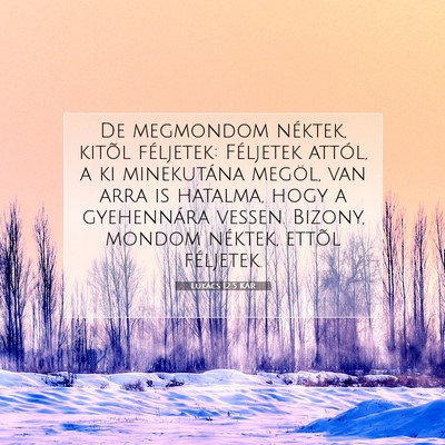 Picture 07 - Lukács 12:5 KAR - De megmondom néktek, kitõl féljetek: Féljetek - Bible Verse Picture