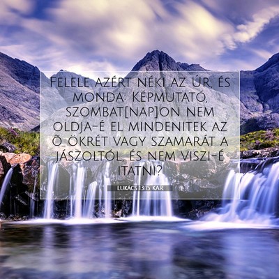 Picture 07 - Lukács 13:15 KAR - Felele azért néki az Úr, és monda: - Bible Verse Picture