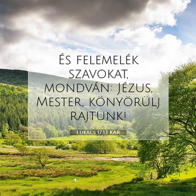 Picture 07 - Lukács 17:13 KAR - És felemelék szavokat, mondván: Jézus, - Bible Verse Picture