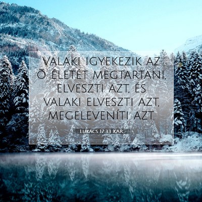 Picture 07 - Lukács 17:33 KAR - Valaki igyekezik az õ életét megtartani, - Bible Verse Picture