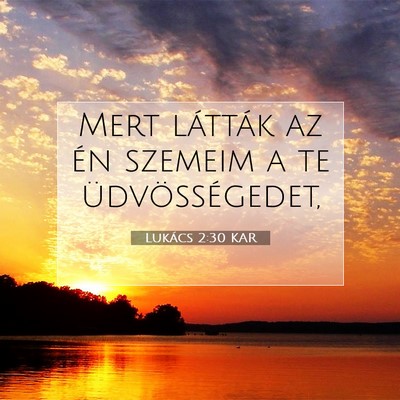 Picture 07 - Lukács 2:30 KAR - Mert látták az én szemeim a te - Bible Verse Picture