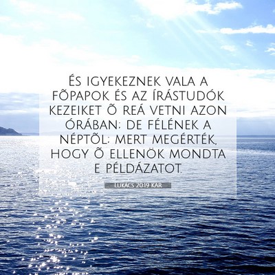 Picture 07 - Lukács 20:19 KAR - És igyekeznek vala a fõpapok és az - Bible Verse Picture