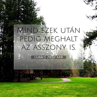 Picture 07 - Lukács 20:32 KAR - Mind ezek után pedig meghalt az asszony - Bible Verse Picture