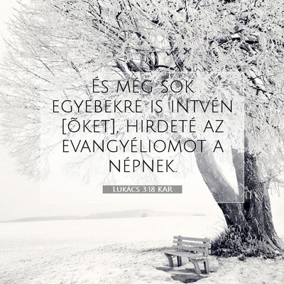 Picture 07 - Lukács 3:18 KAR - És még sok egyebekre is intvén [õket], - Bible Verse Picture
