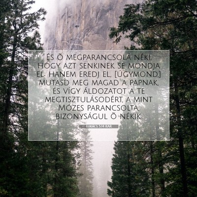 Picture 07 - Lukács 5:14 KAR - És õ megparancsolá néki, hogy azt senkinek se - Bible Verse Picture