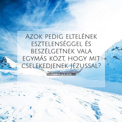 Picture 07 - Lukács 6:11 KAR - Azok pedig eltelének esztelenséggel és - Bible Verse Picture