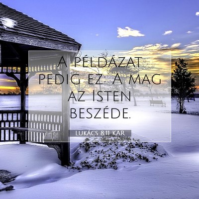 Picture 07 - Lukács 8:11 KAR - A példázat pedig ez: A mag az Isten - Bible Verse Picture
