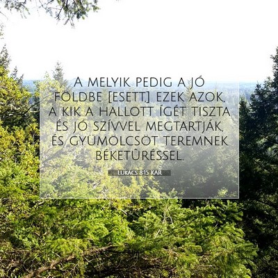 Picture 07 - Lukács 8:15 KAR - A melyik pedig a jó földbe [esett,] ezek azok, - Bible Verse Picture