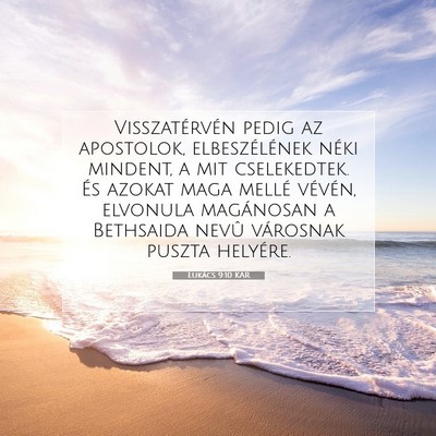 Picture 07 - Lukács 9:10 KAR - Visszatérvén pedig az apostolok, elbeszélének - Bible Verse Picture