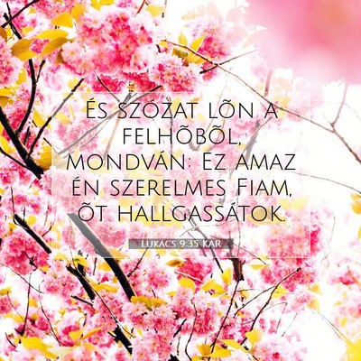 Picture 07 - Lukács 9:35 KAR - És szózat lõn a felhõbõl, mondván: Ez amaz - Bible Verse Picture