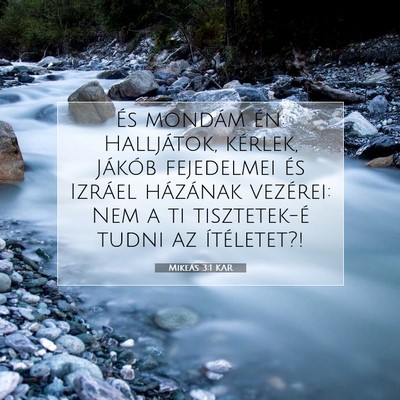 Picture 07 - Mikeás 3:1 KAR - És mondám én: Halljátok, kérlek, Jákób - Bible Verse Picture