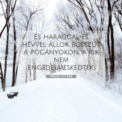 Picture 07 - Mikeás 5:15 KAR - És haraggal és hévvel állok bosszút a - Bible Verse Picture