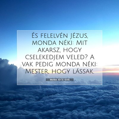 Picture 07 - Márk 10:51 KAR - És felelvén Jézus, monda néki: Mit akarsz, - Bible Verse Picture