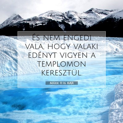 Picture 07 - Márk 11:16 KAR - És nem engedi vala, hogy valaki edényt vigyen a - Bible Verse Picture