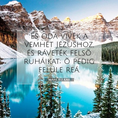 Picture 07 - Márk 11:7 KAR - És oda vivék a vemhet Jézushoz, és ráveték - Bible Verse Picture