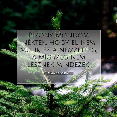 Picture 07 - Márk 13:30 KAR - Bizony mondom néktek, hogy el nem múlik ez a - Bible Verse Picture