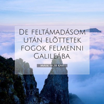 Picture 07 - Márk 14:28 KAR - De feltámadásom után elõttetek fogok felmenni - Bible Verse Picture