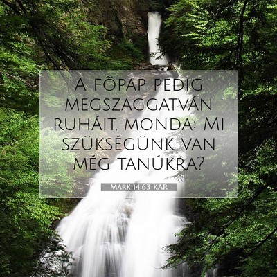 Picture 07 - Márk 14:63 KAR - A fõpap pedig megszaggatván ruháit, monda: Mi - Bible Verse Picture
