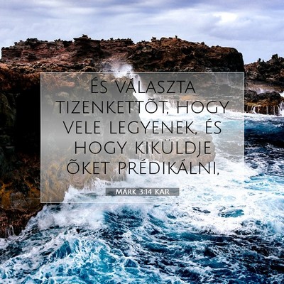 Picture 07 - Márk 3:14 KAR - És választa tizenkettõt, hogy vele legyenek, - Bible Verse Picture