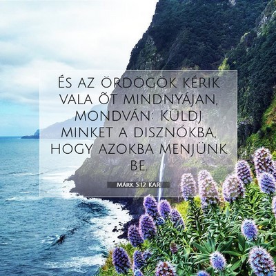 Picture 07 - Márk 5:12 KAR - És az ördögök kérik vala õt mindnyájan, - Bible Verse Picture