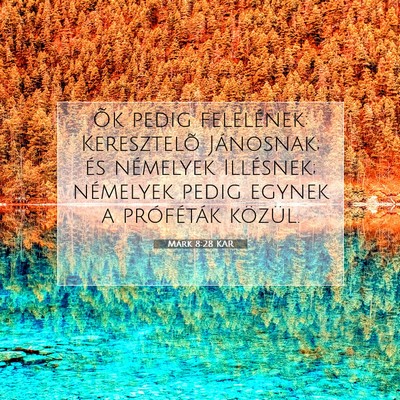 Picture 07 - Márk 8:28 KAR - Õk pedig felelének: Keresztelõ Jánosnak; és - Bible Verse Picture