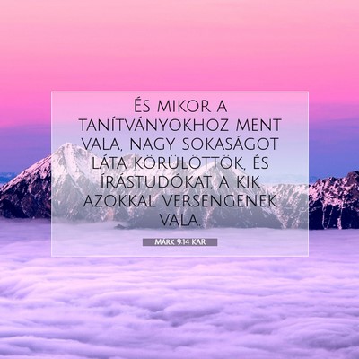 Picture 07 - Márk 9:14 KAR - És mikor a tanítványokhoz ment vala, nagy - Bible Verse Picture